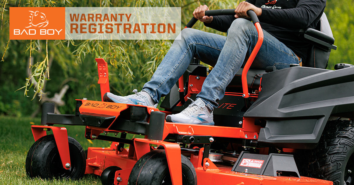Register Your Bad Boy Zero Turn Lawn Mower Warranty