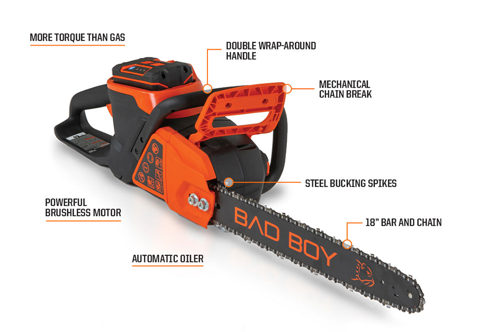 E-Series 80-Volt Chainsaw Features